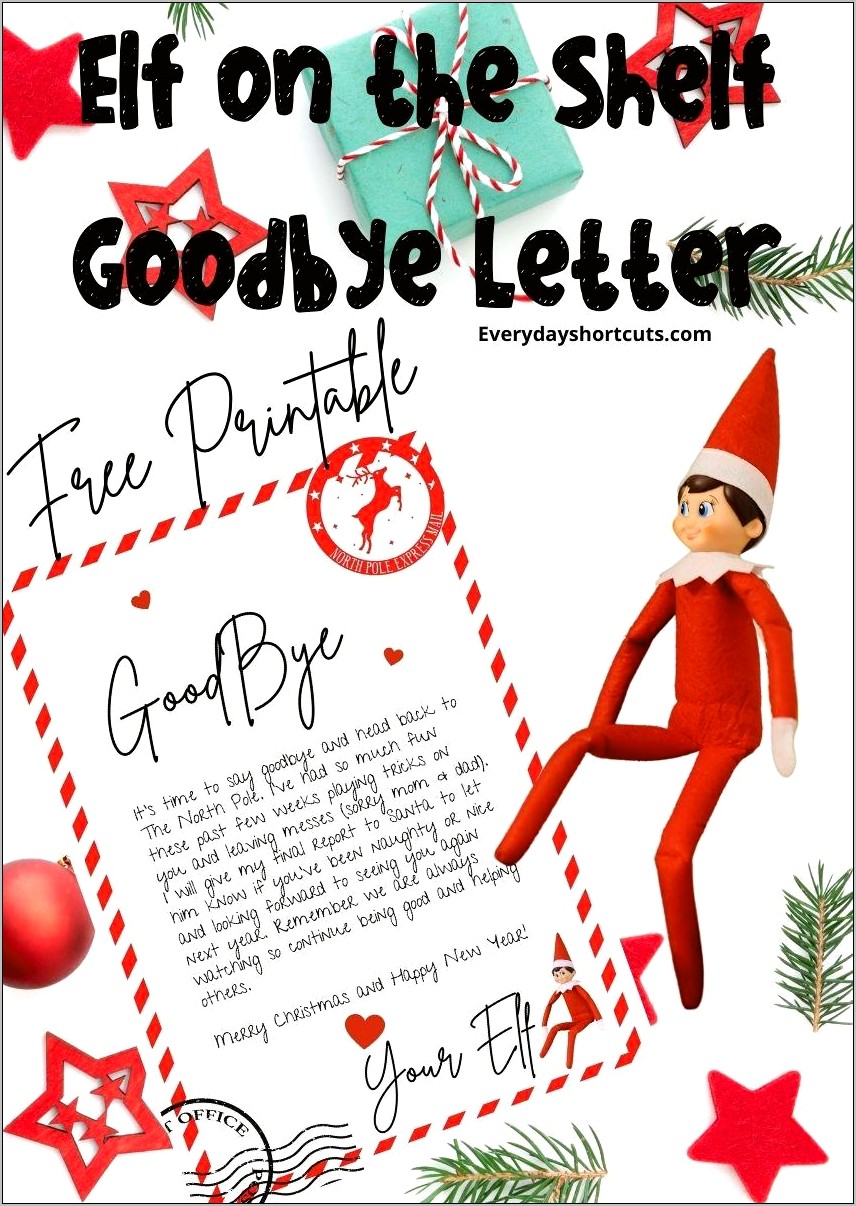 Elf On The Shelf Arrival Letter Template Download