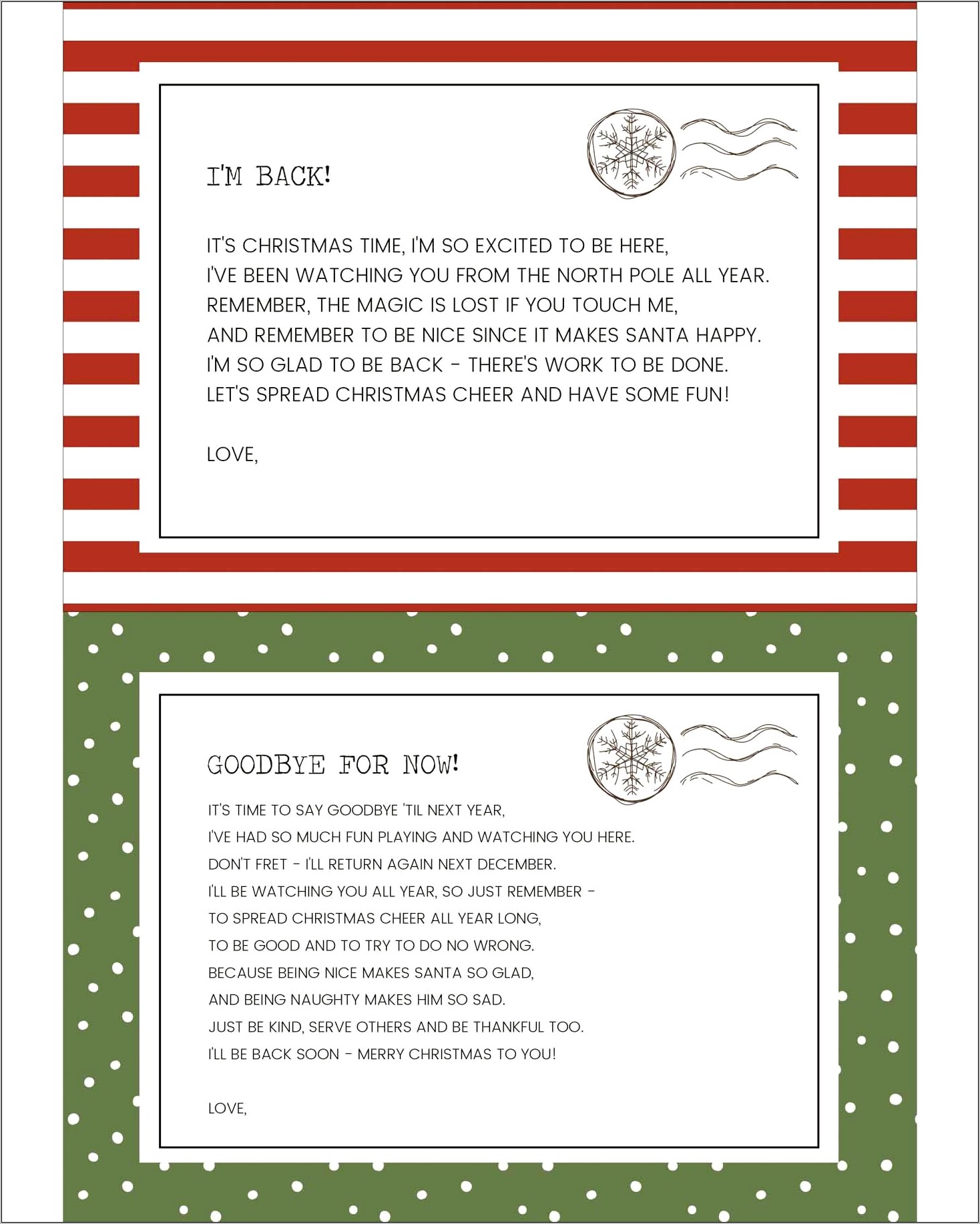 Elf On The Shelf Letter Template Download Naughty