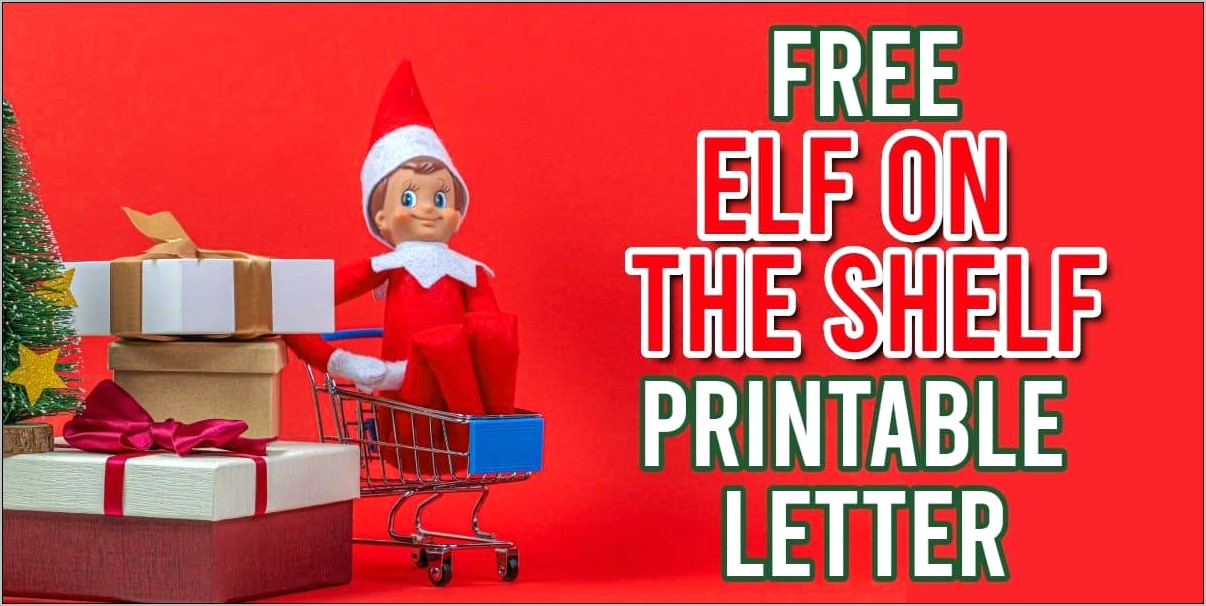 Elf On The Shelf Letter Template Download Uk