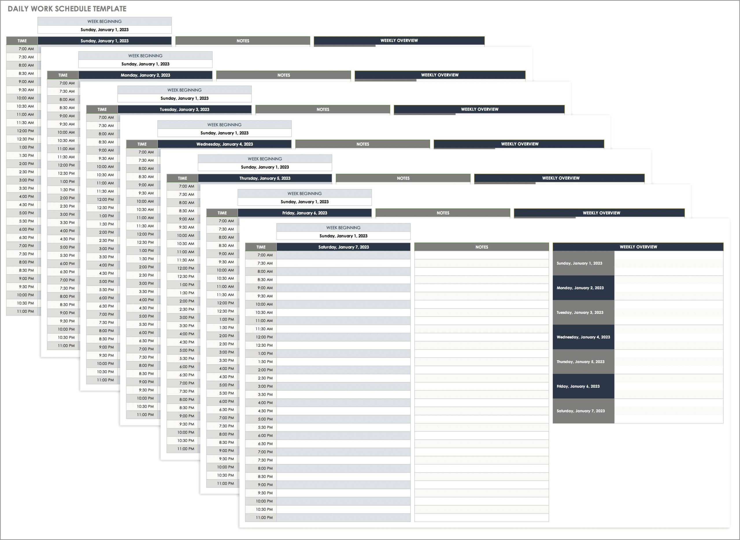 Employee Daily Work Schedule Template Download