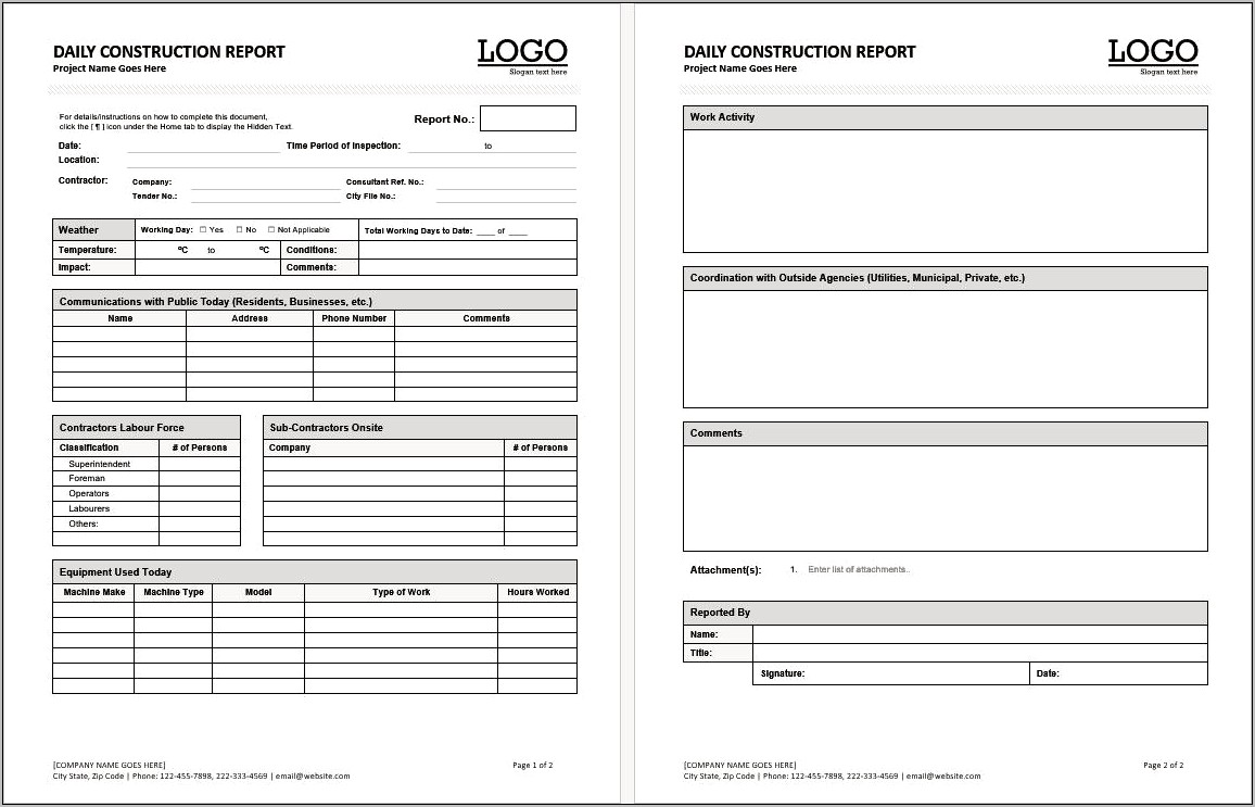 Employee Handbook For Contractors Template Download