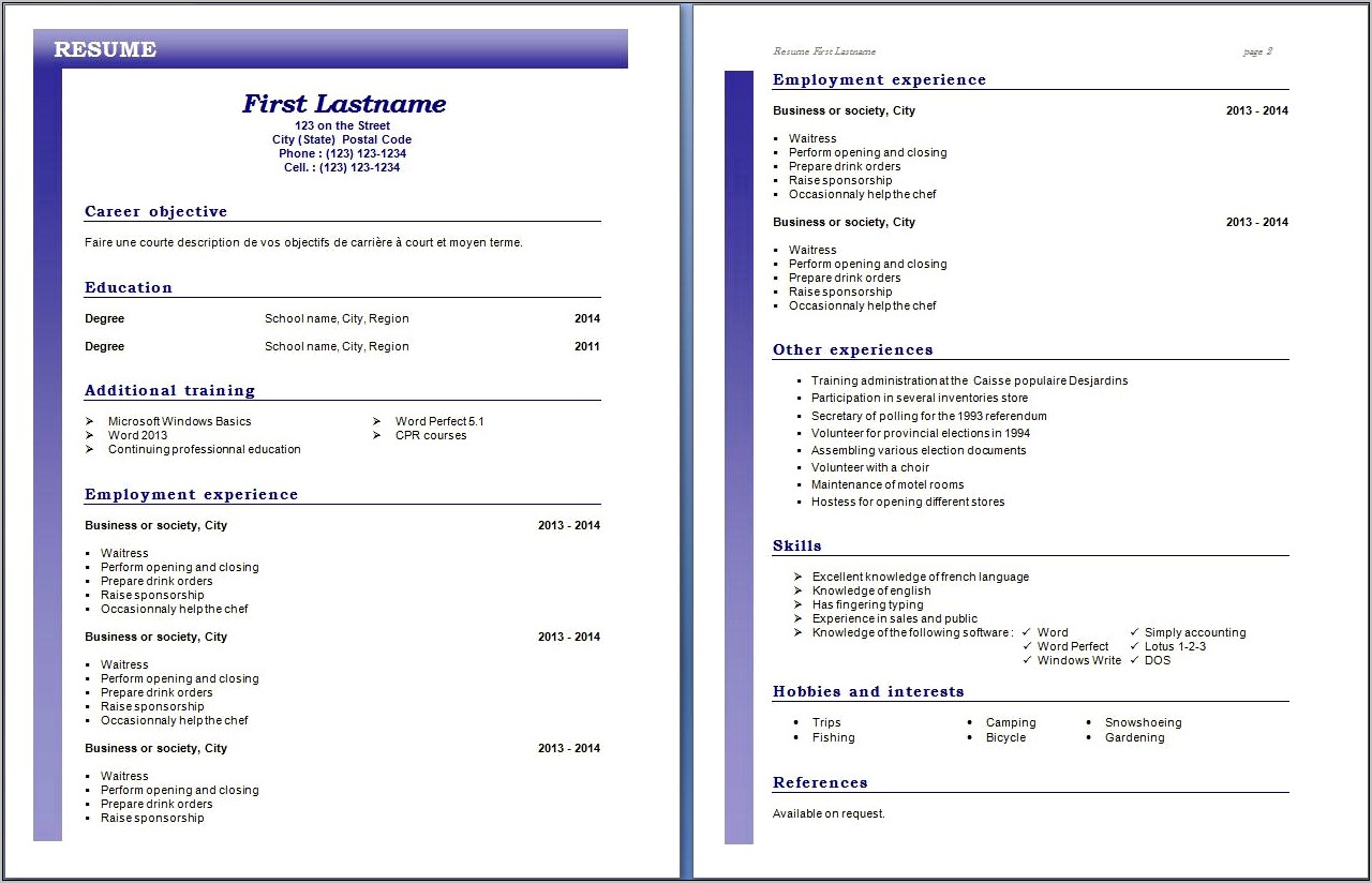 Employment Objective For Oilfield Resume