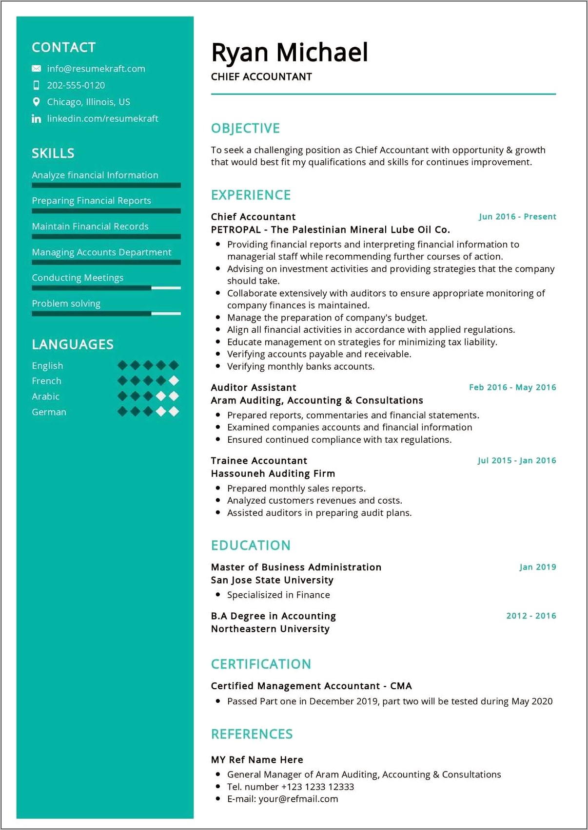 Entry Level Accounting Resume Examples