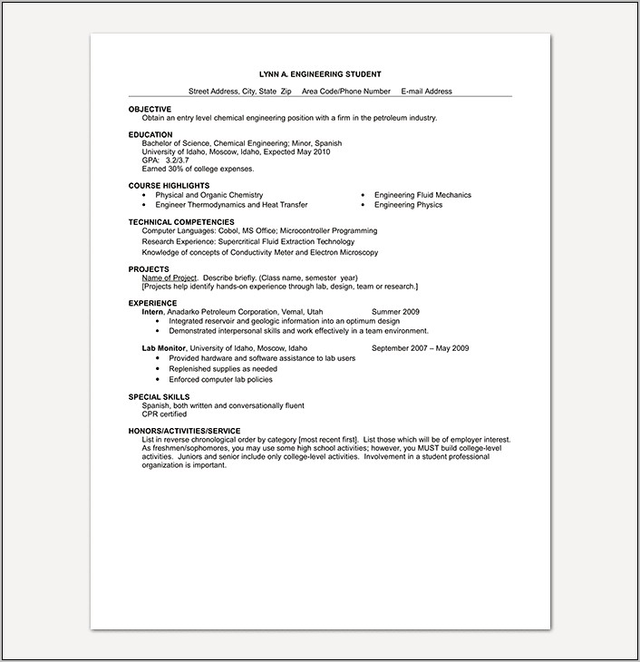 Entry Level Biotech Resume Samples