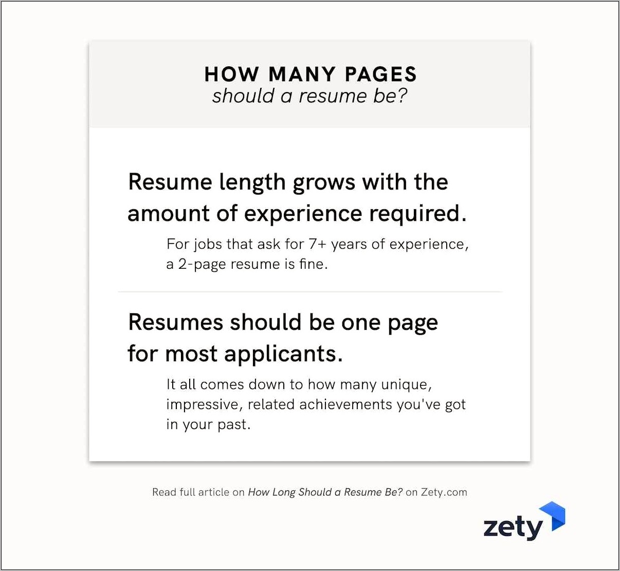 Entry Level Job Resume Length