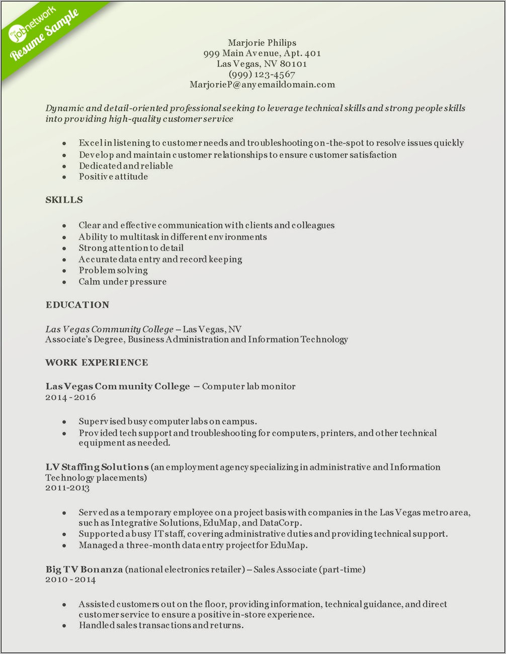 Entry Level Office Resume Examples