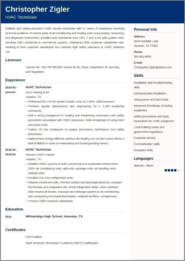 Entry Level Welding Resume Examples