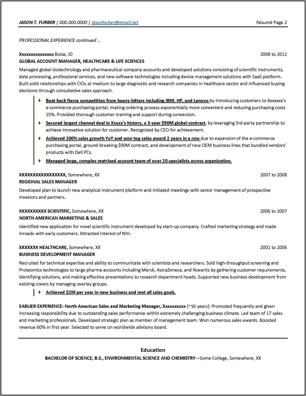 Example Business Development Vp Resume