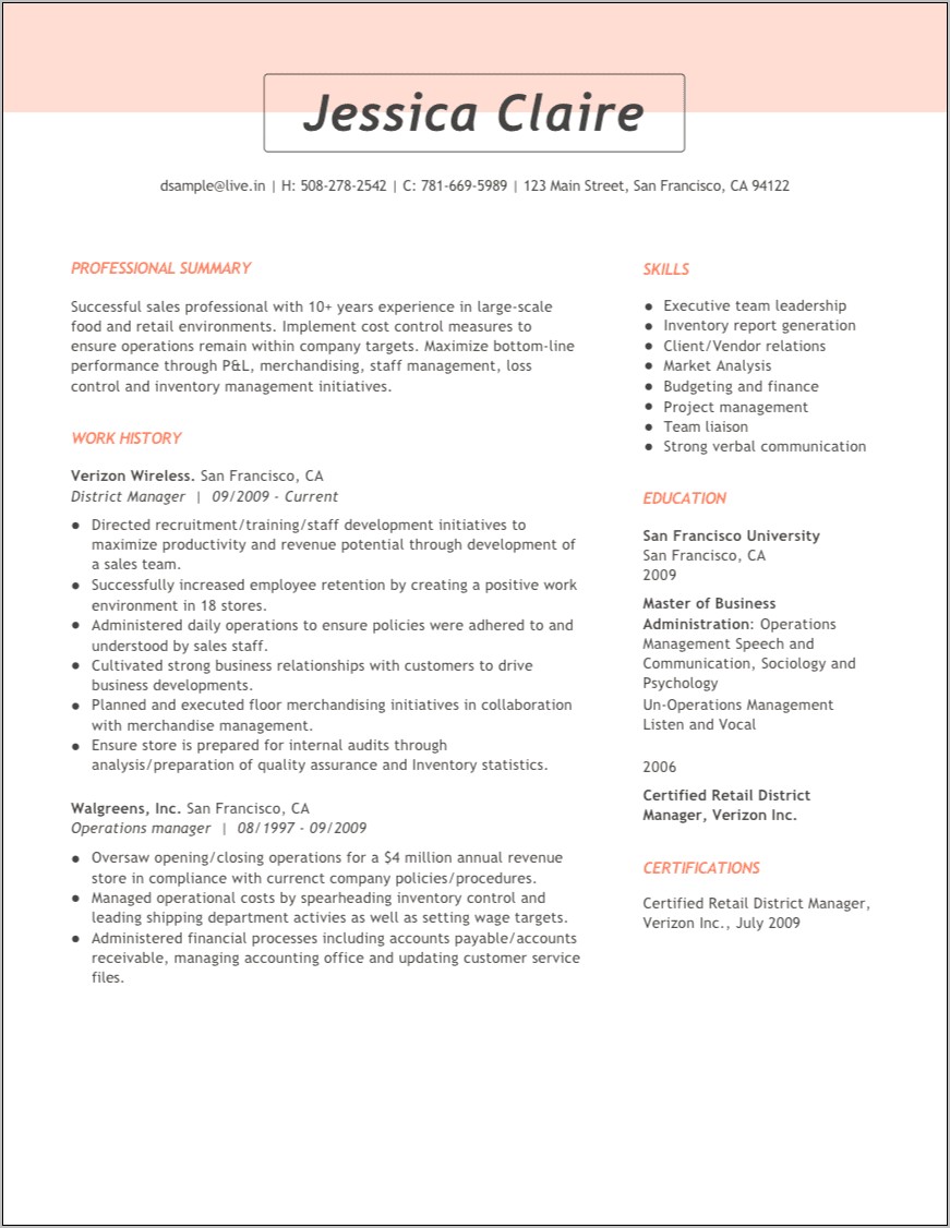 Example Of Best Resume Objective