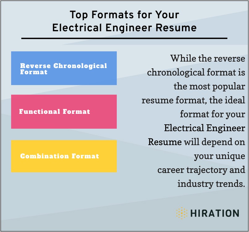 Example Of Electrical Engineering Resume