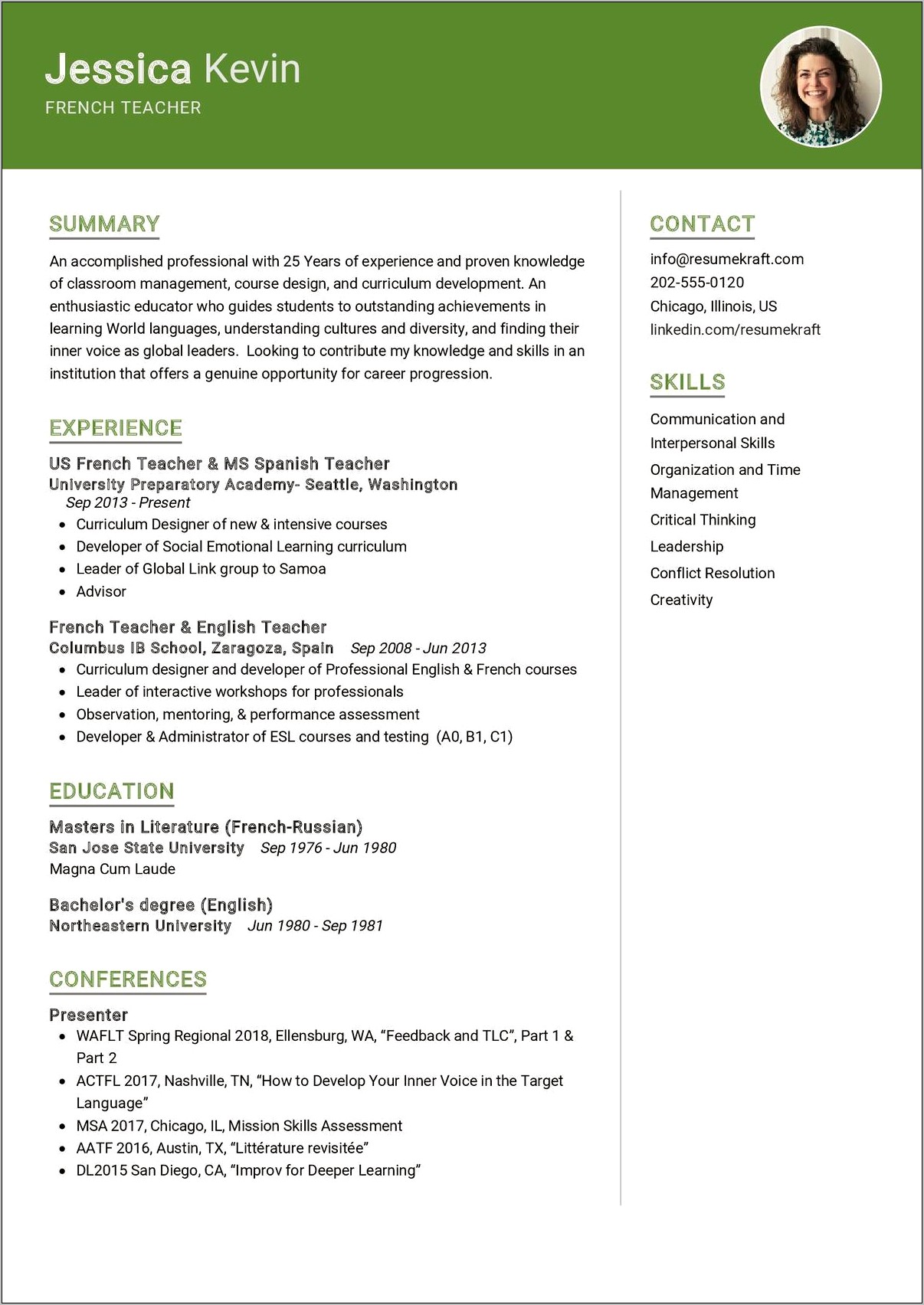 Example Of Resume Of Observation