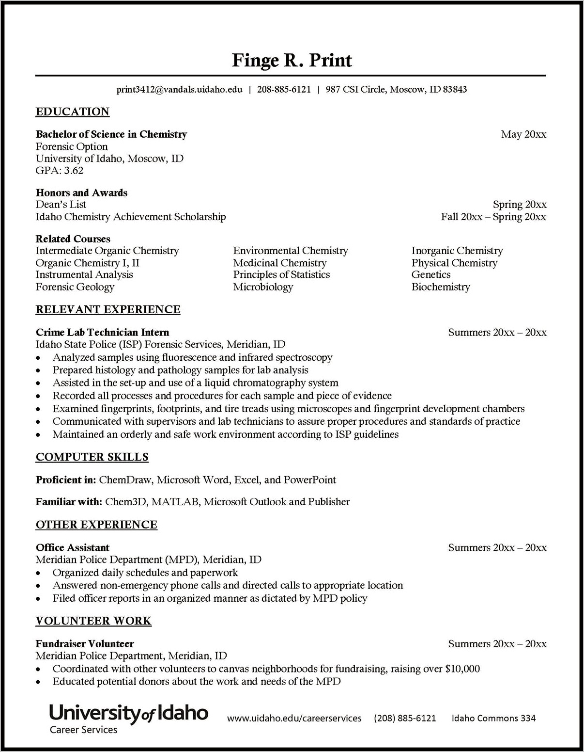 Example Resume For Applying Scholarship