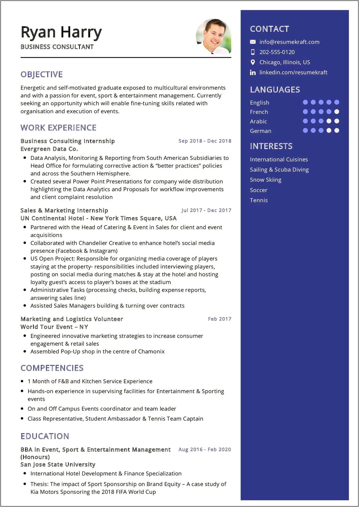 Example Resume From Experienced Consultant