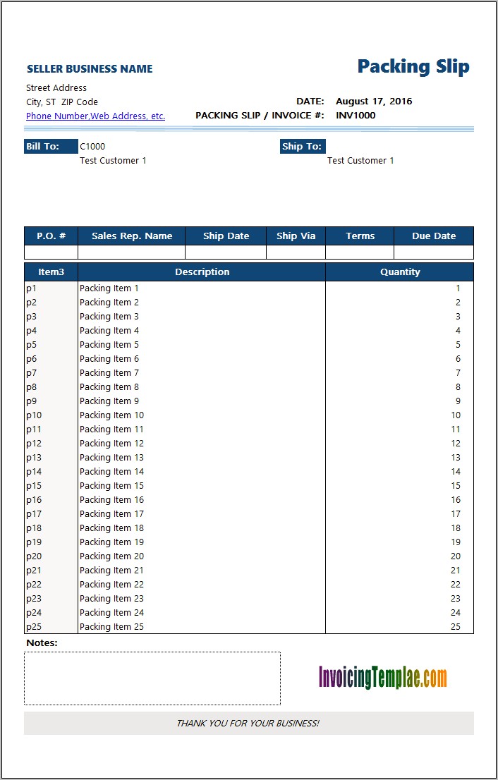 Example Simple Invoice Template Download With Payment Slip