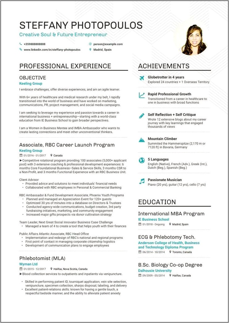 Examples Of Changing Career Resume