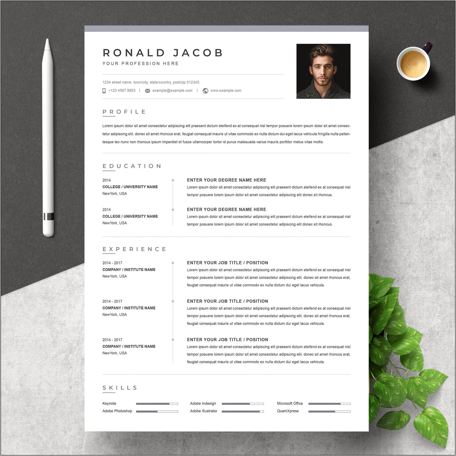 Examples Of Clean Resume Format
