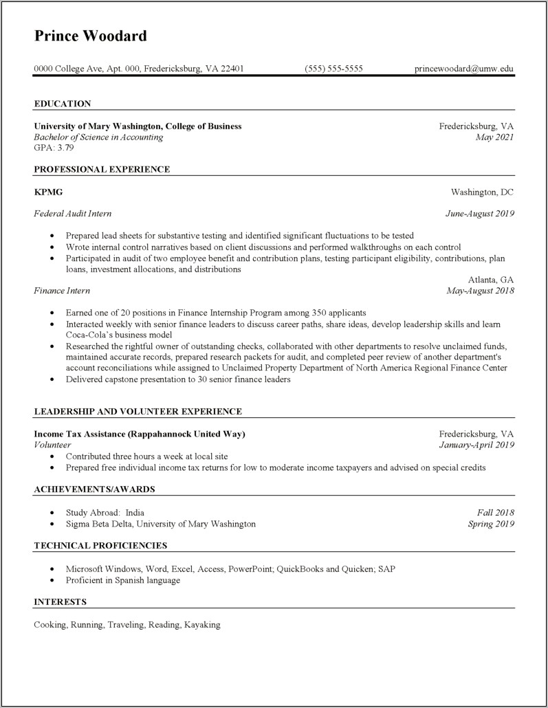 Examples Of Financial Aid Resumes