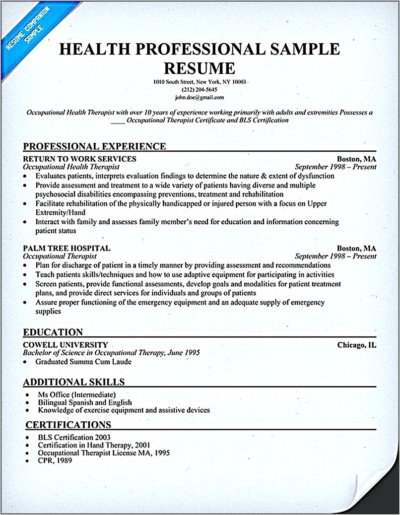 Examples Of Resume In Phlebotomy