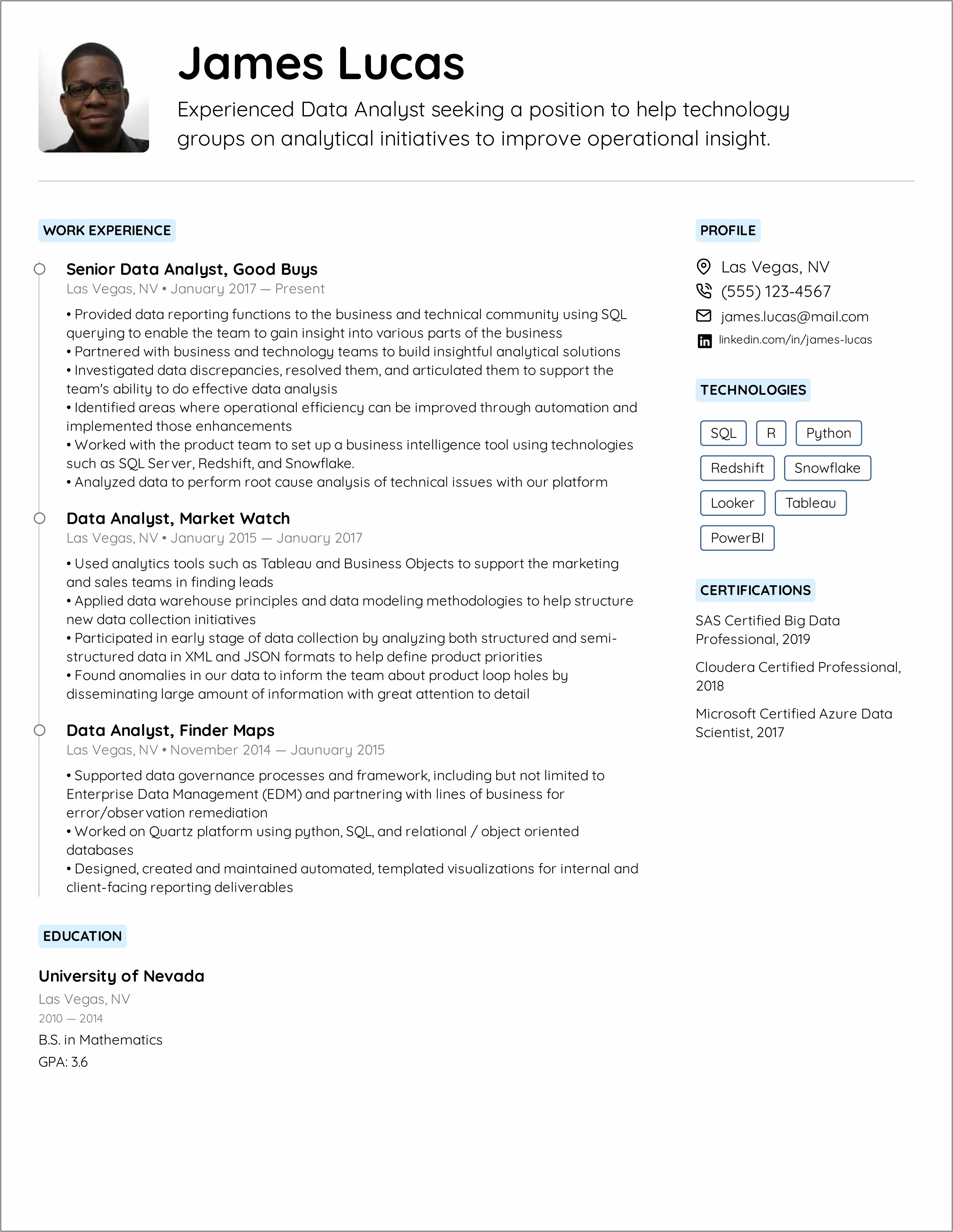 Examples Of Resumes With Errors