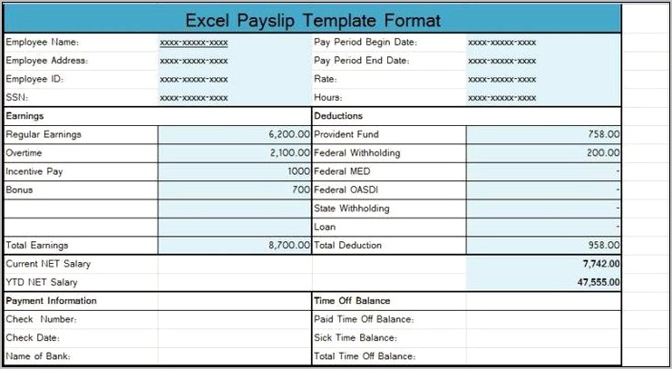 Excel Payslip Template Download South Africa