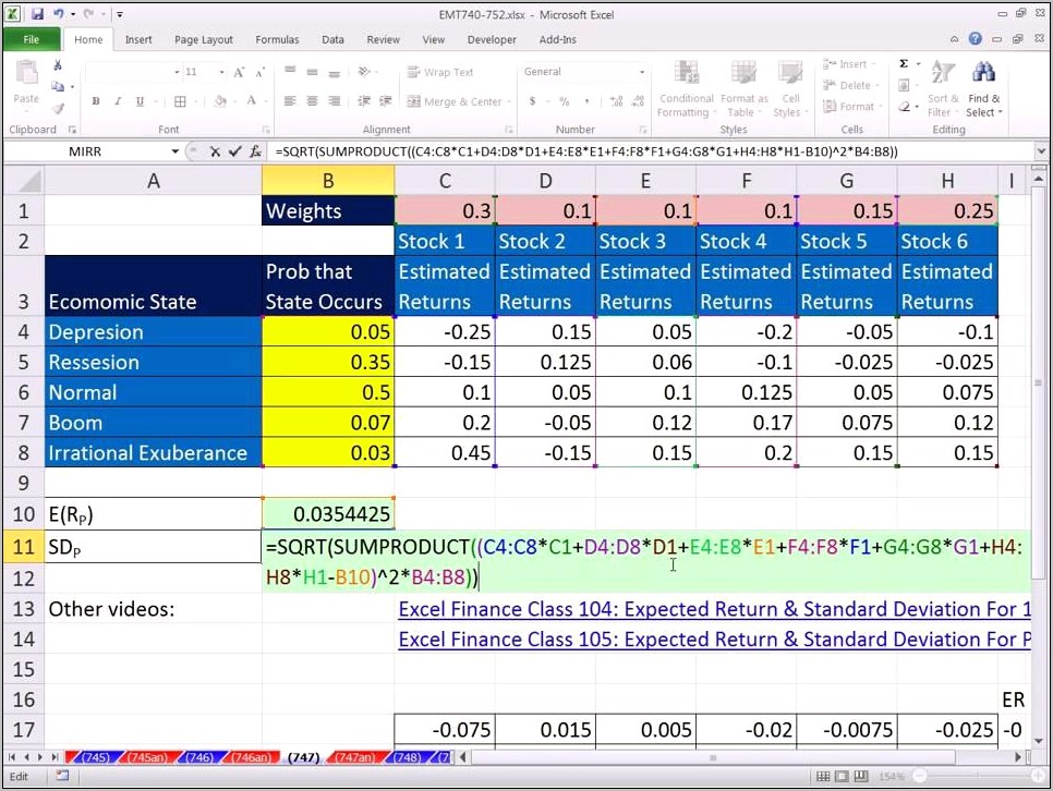 Excel Three Year Total Return Template Download