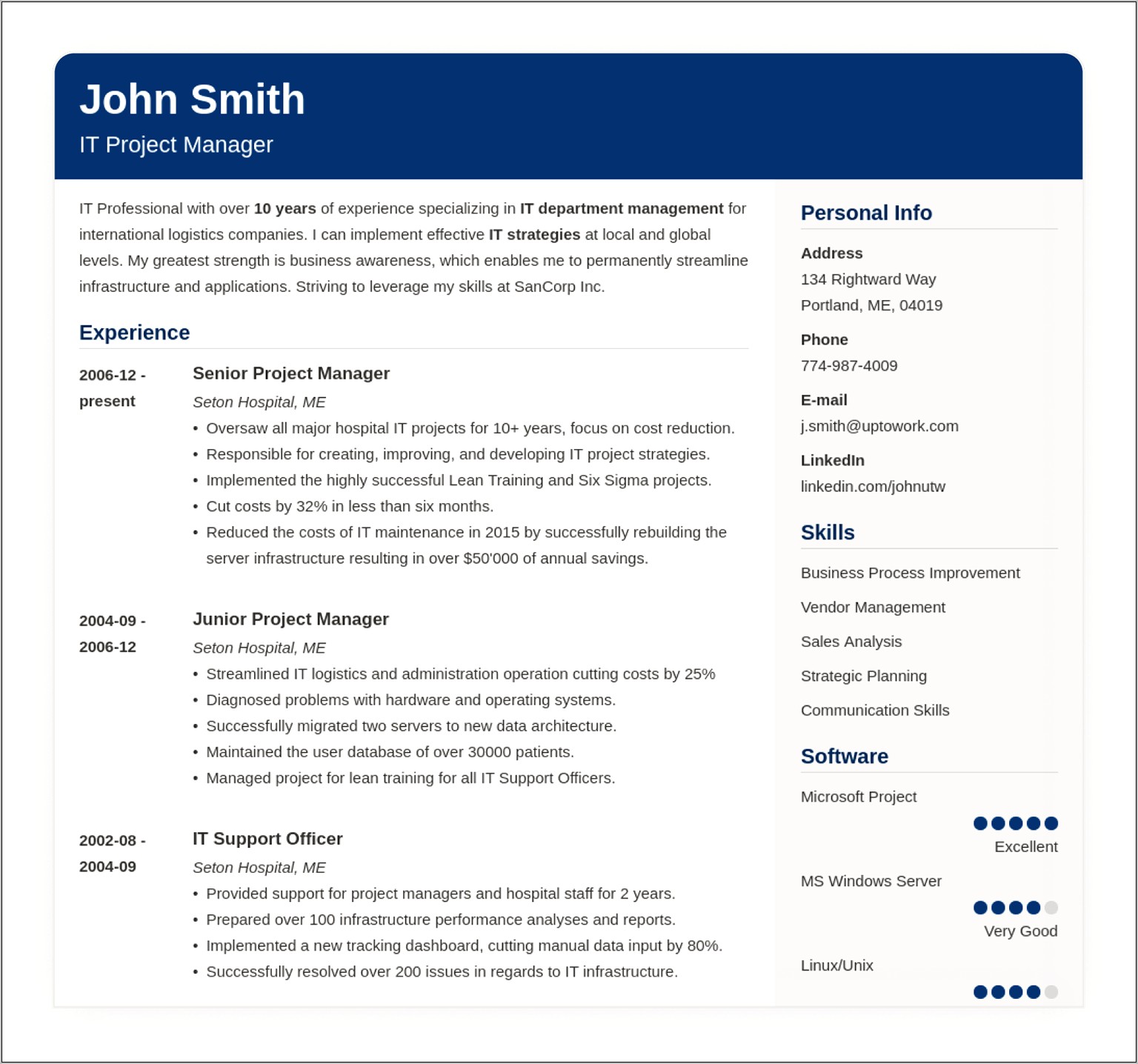 Excellent Interpersonal Skills Resume Example