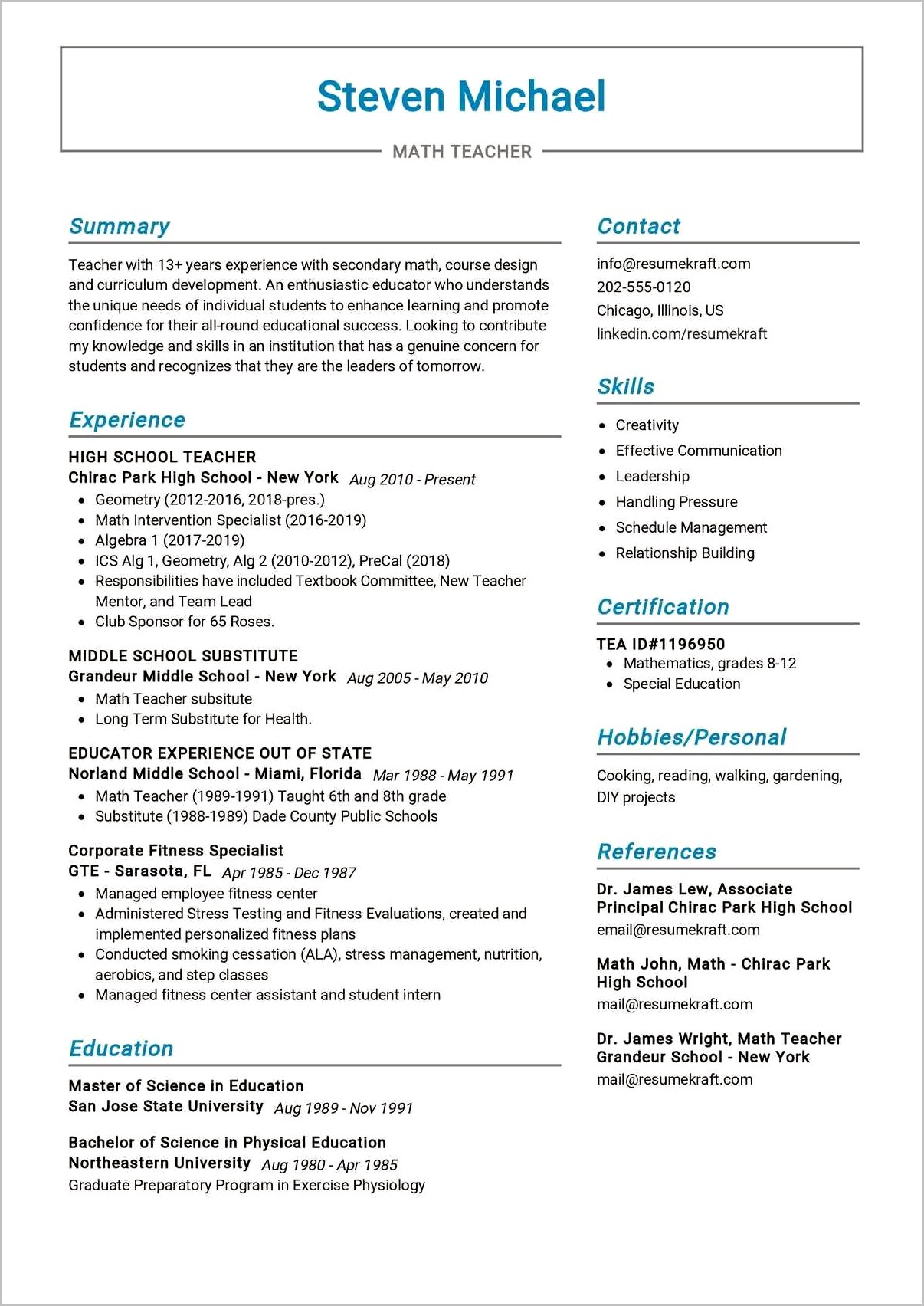 Exercise Physiologist Job Description Resume