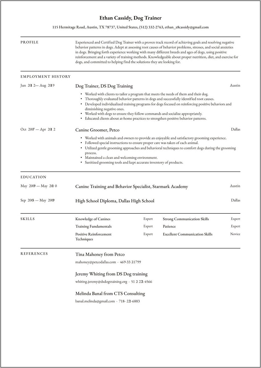 Experienced Soft Skills Trainer Resume