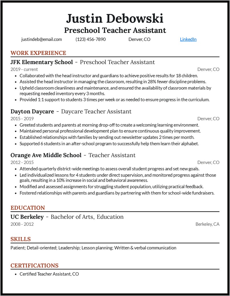 Explaining Leadership On Resume Examples