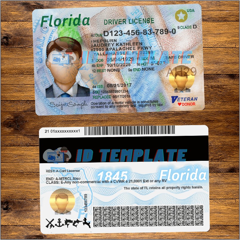 Fake California Drivers License Template Download