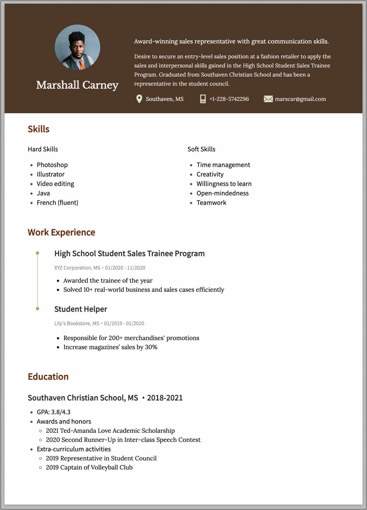 Fashion Design Resume Hard Skills