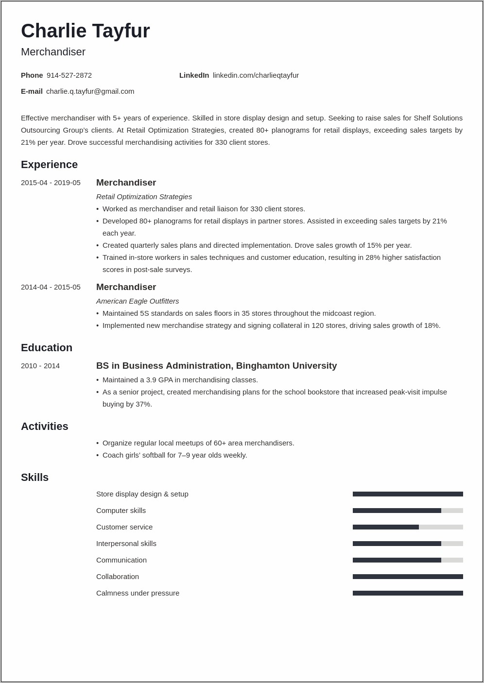 Fashion Merchandising Objective For Resume