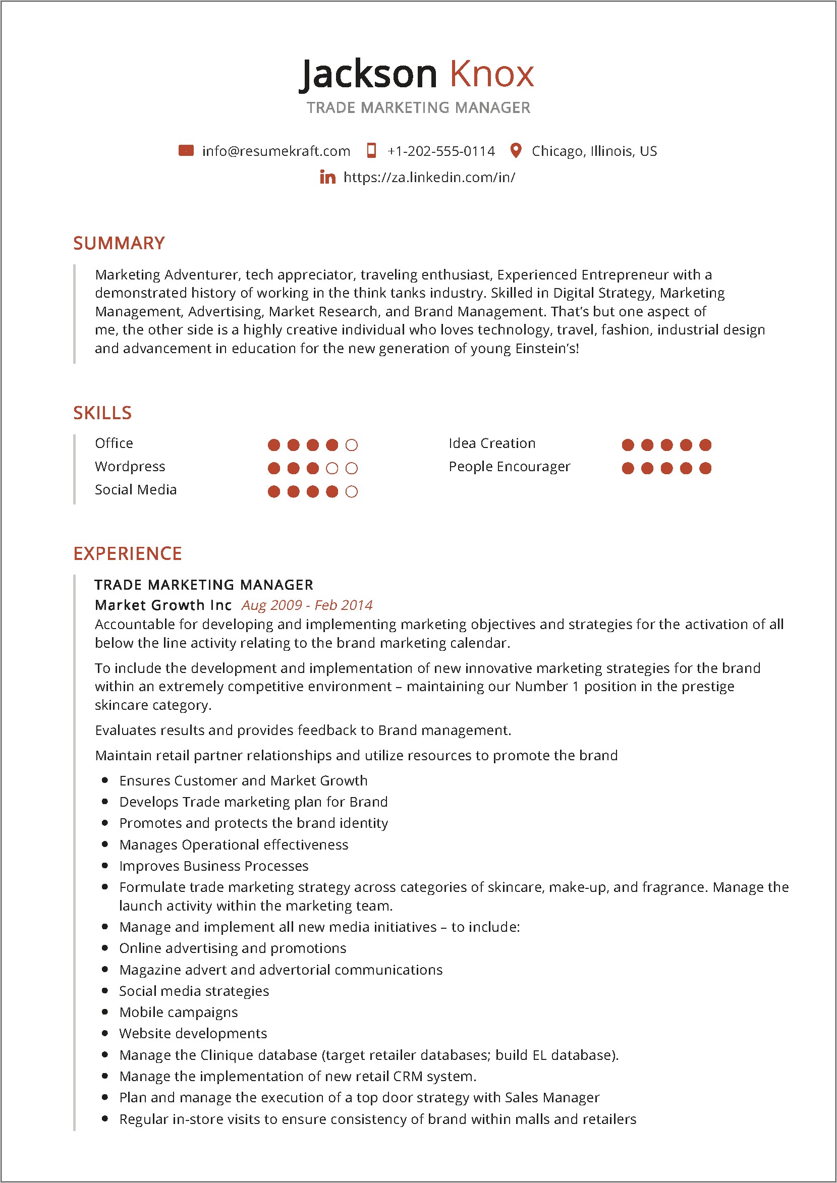 Fashion Retail Store Manager Resume