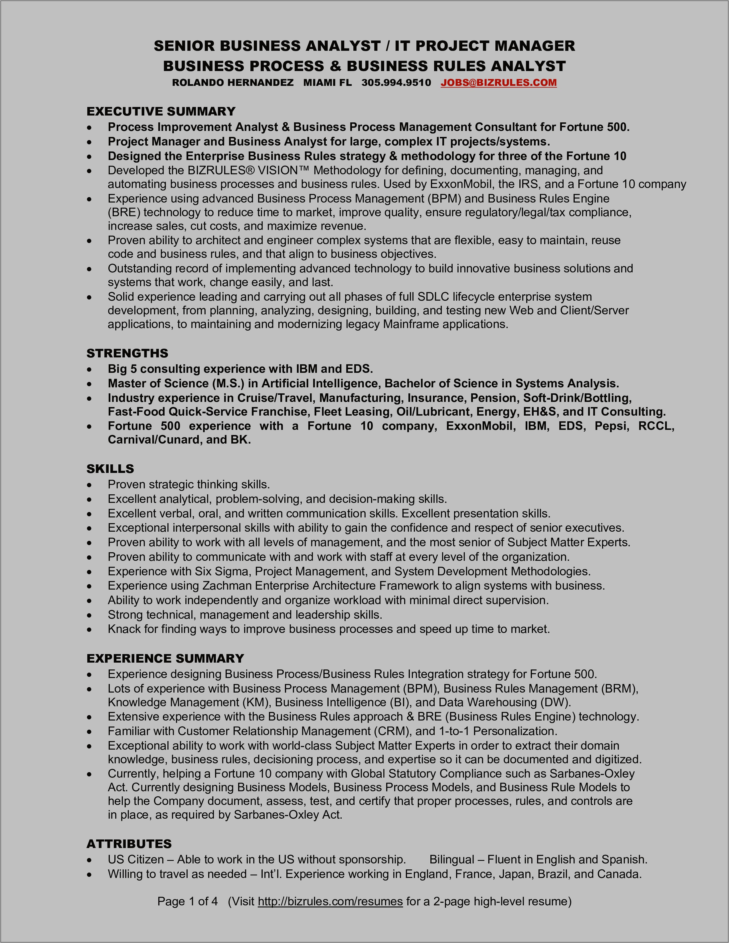 Fast Food Job Resume Template