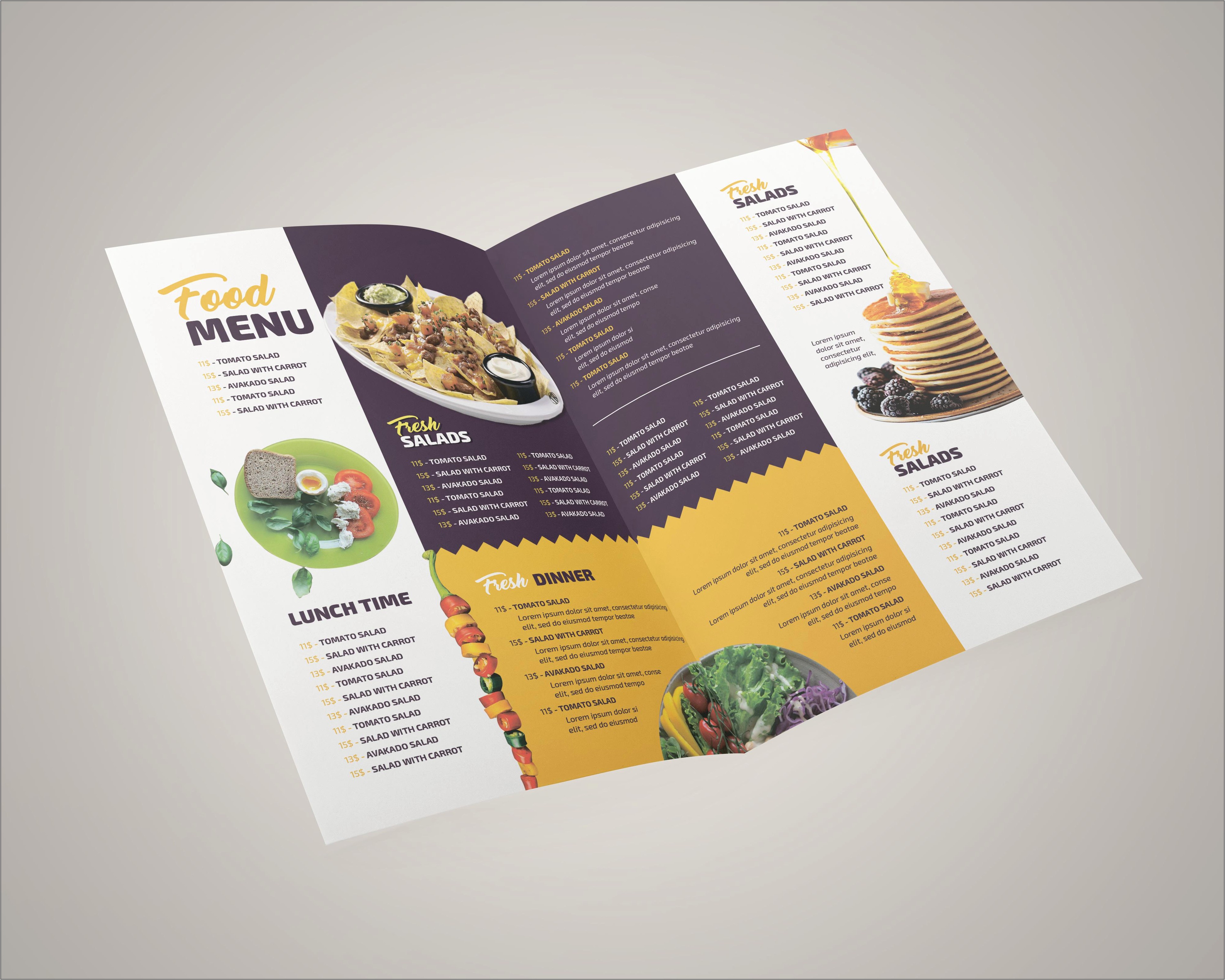 Fast Food Menu Psd Templates Download