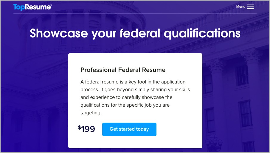 Federal Job Resume Writing Services