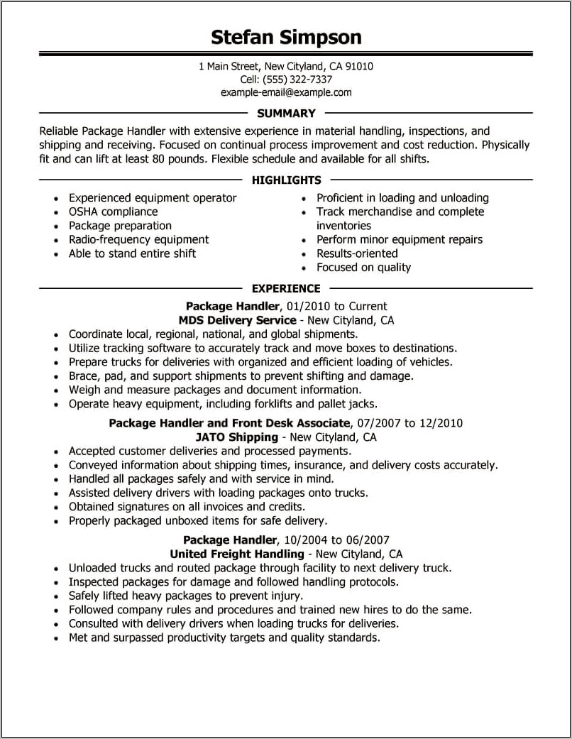 Fedex Best Paper For Resume