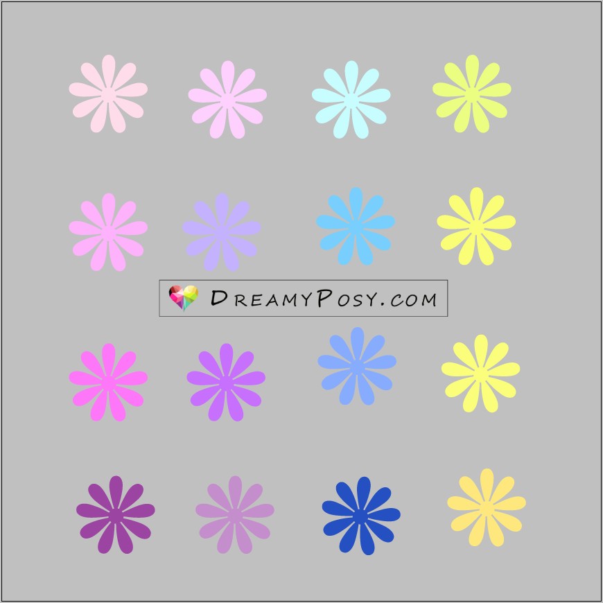 Felt Round Flower Cut Template Download