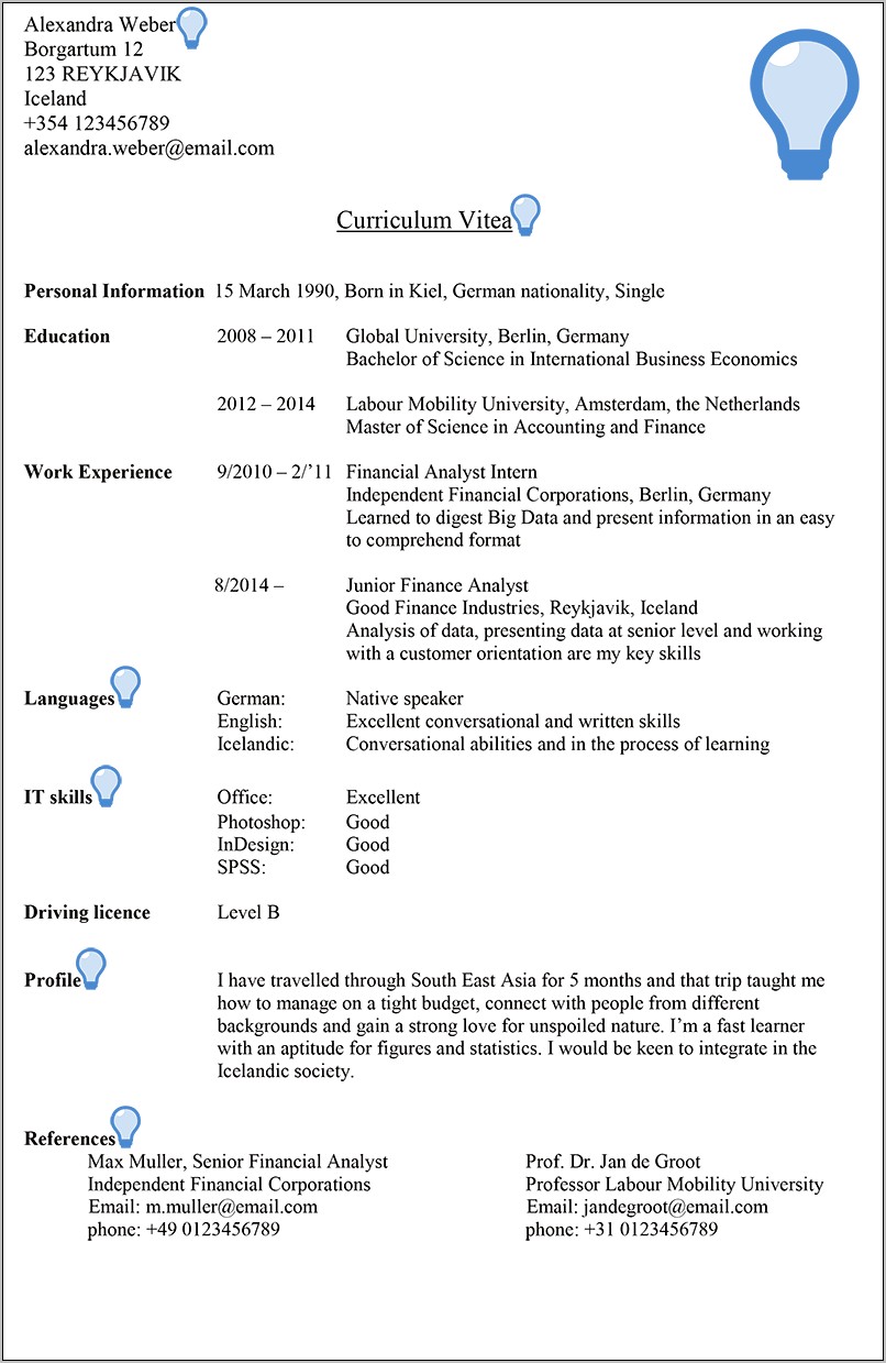 Financial Analyst Skills Resume Sample