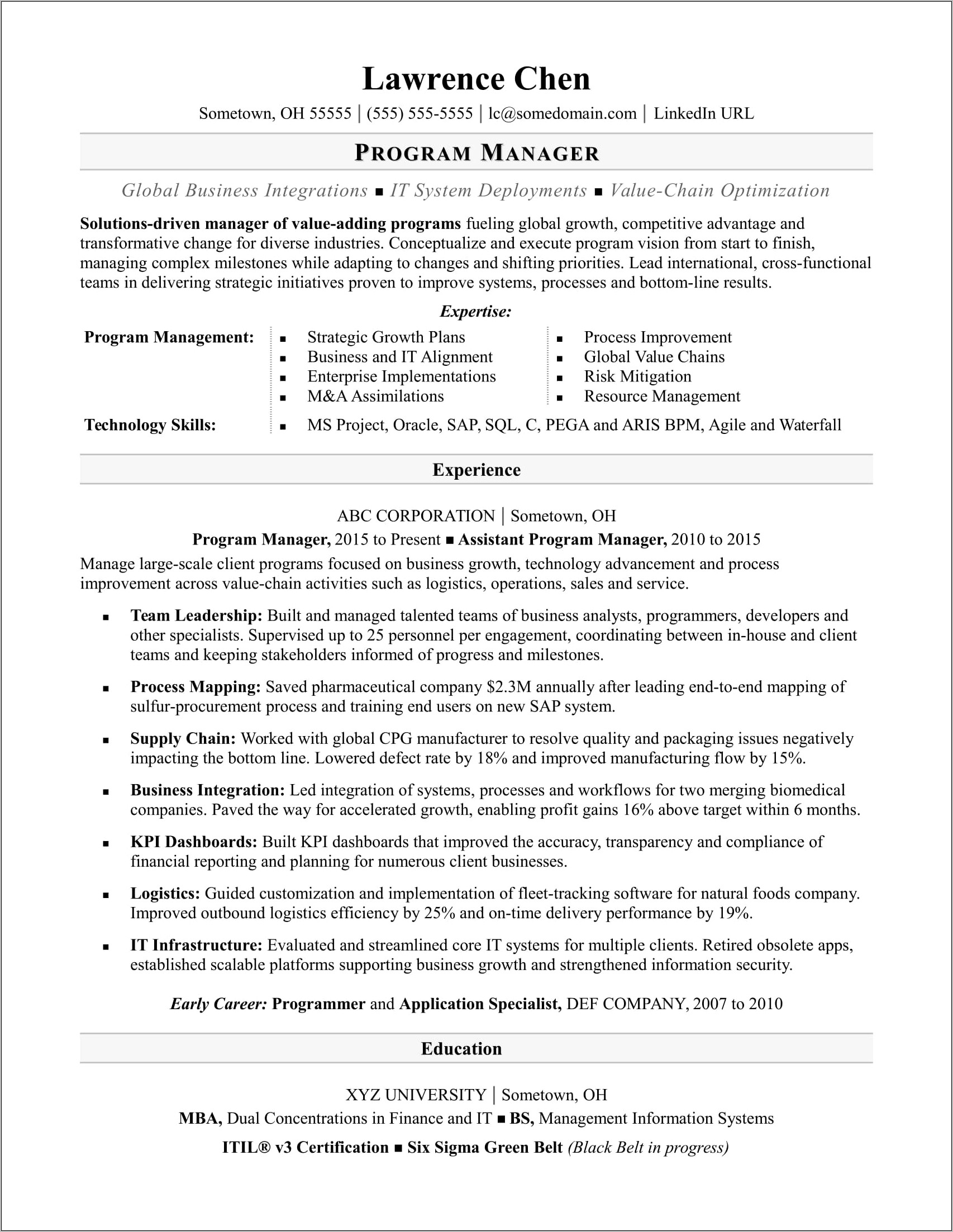 Financial Call Center Manager Resume