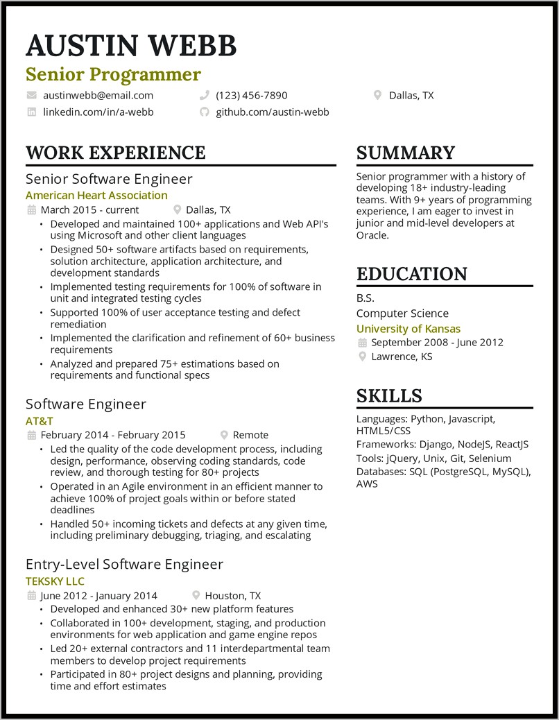 Foreign Language Skills Resume Sample