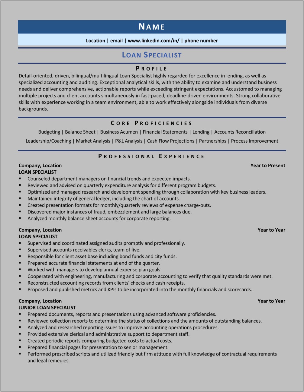 Fraud Specialist Job Description Resume