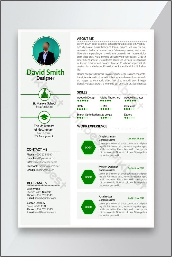 Free Adobe Photoshop Resume Templates