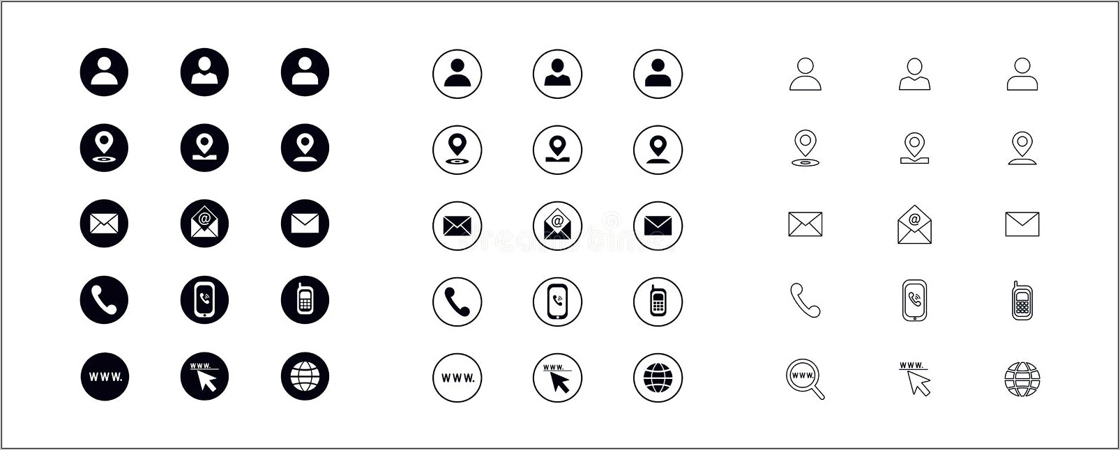 Free Contact Icons Phone Resume