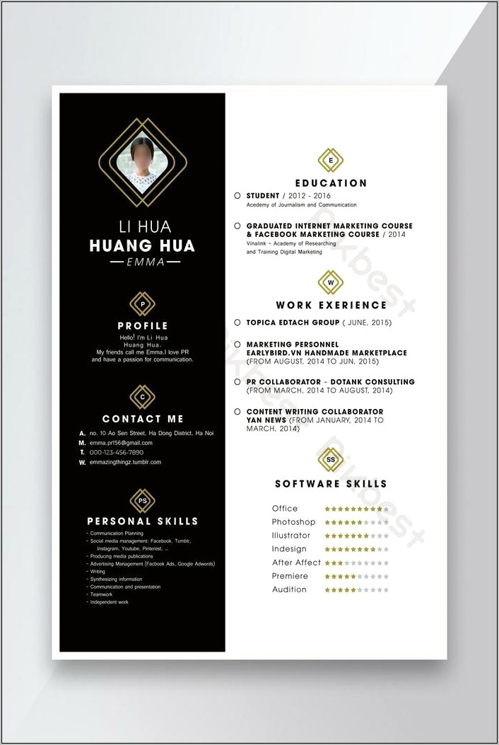 Free Creative Marketing Resume Templates