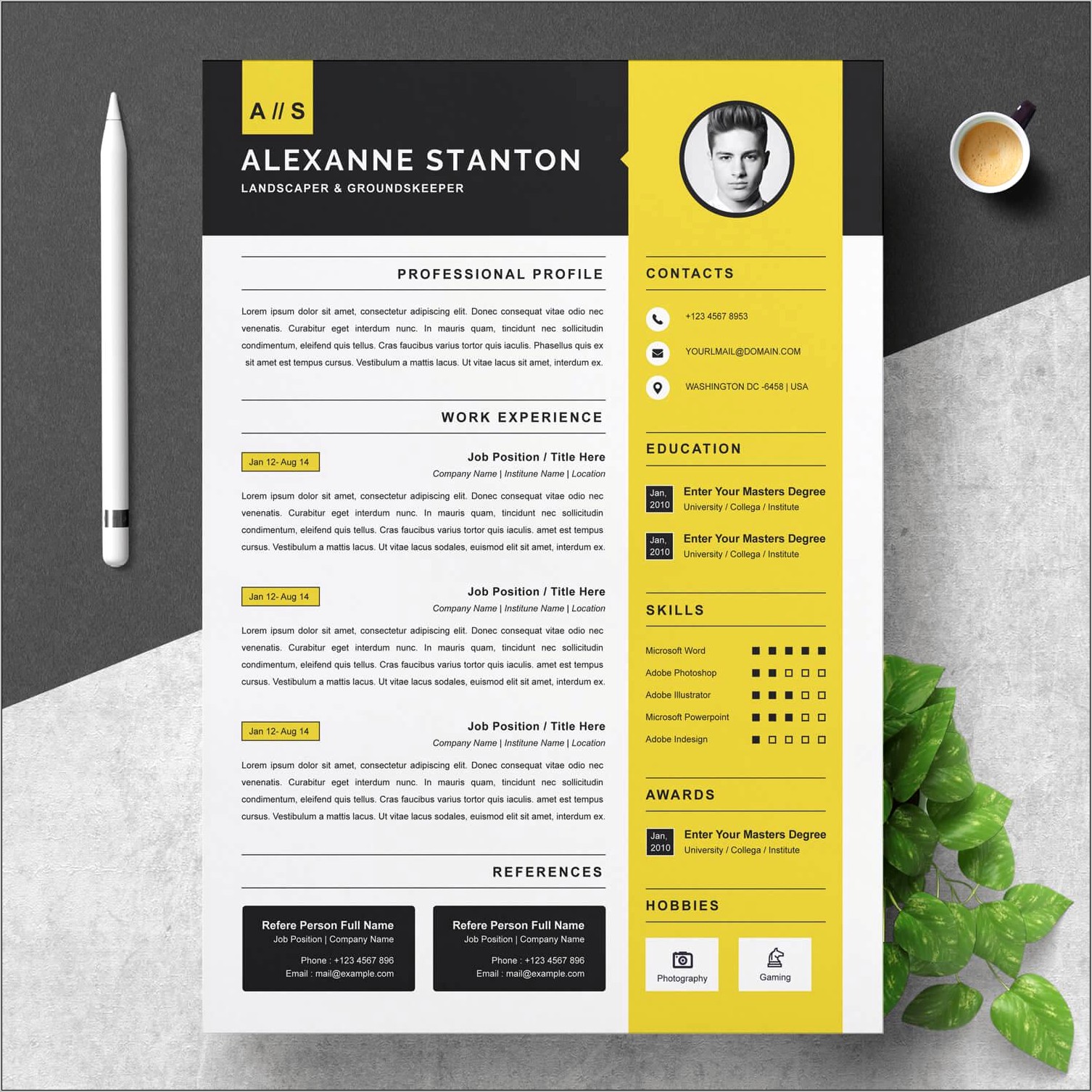 Free Creative Resume Templates Pages