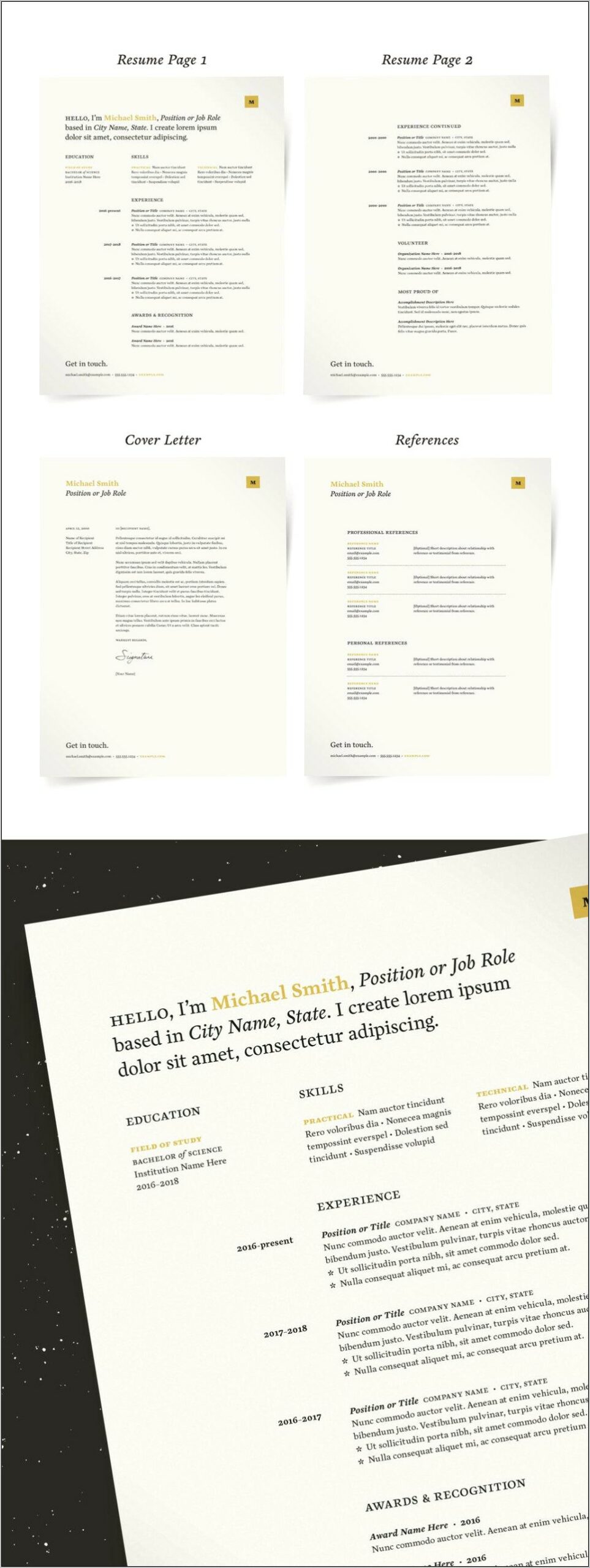 Free Download Resume Templates 2018