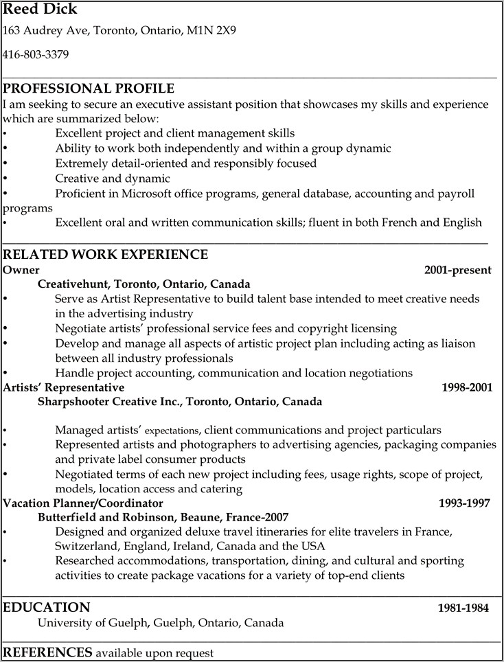 Free Downloadable Administrative Assistant Resume