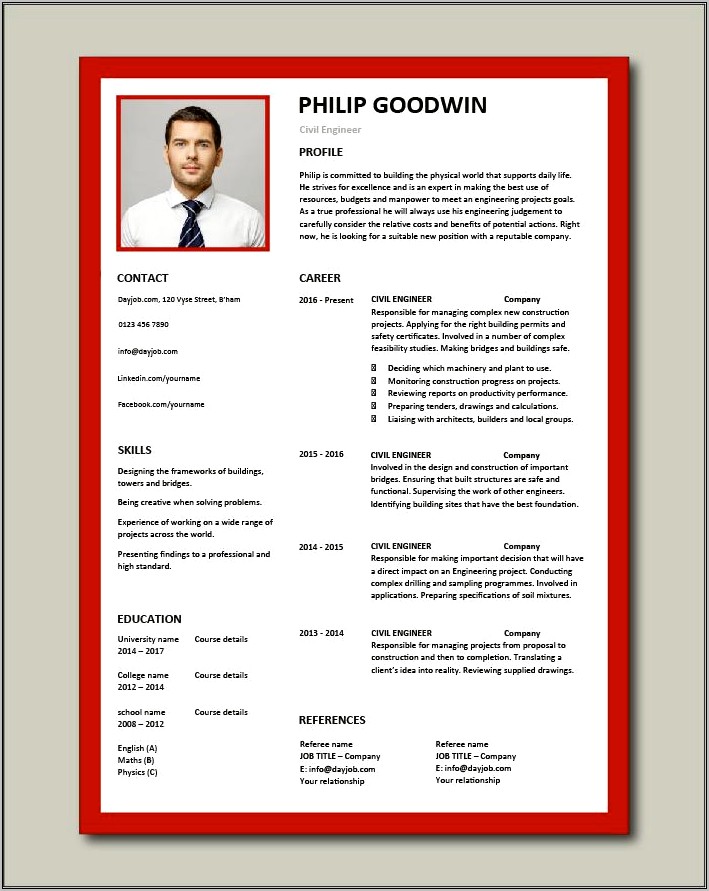 Free Engineering Resume Templates Word