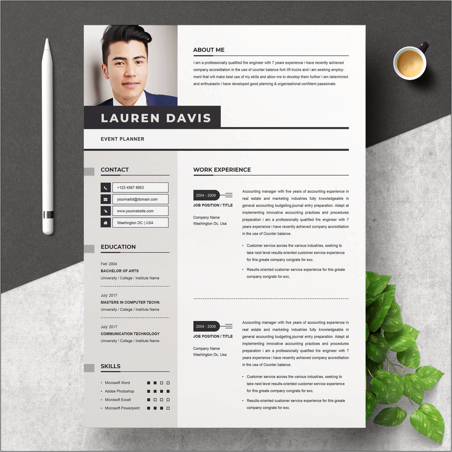 Free Event Planner Resume Templates